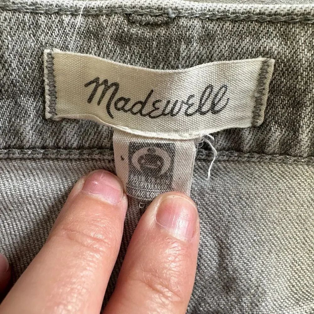 Madewell The Mom Jean Grey Wash Size 28